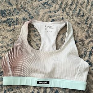 Bandit CADENCE SCOOP NECK RUN BRA - MINTY BLUE GRADIENT
